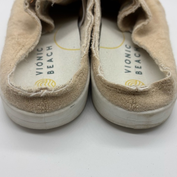 Vionic Beach Breeze Mules Womens Size 10 Light Tan Terry Slip On Sneakers Shoes - Picture 4 of 9